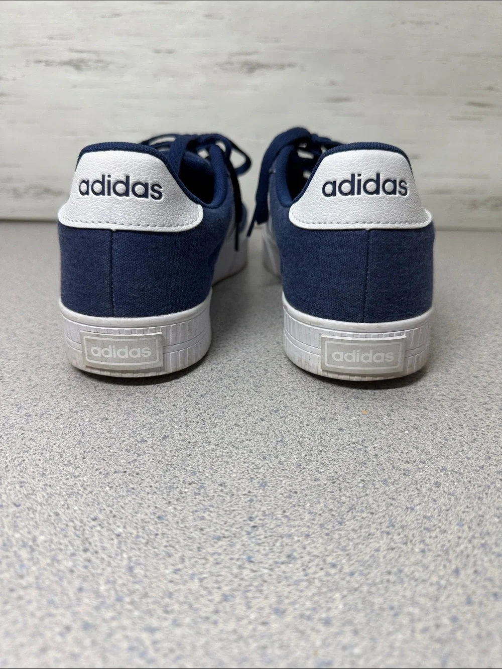 adidas Navy and White Low-Top Sneakers